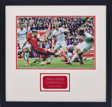 Harvey Elliott Signed Liverpool Photo - Framed with COA - Darling Picture Framing