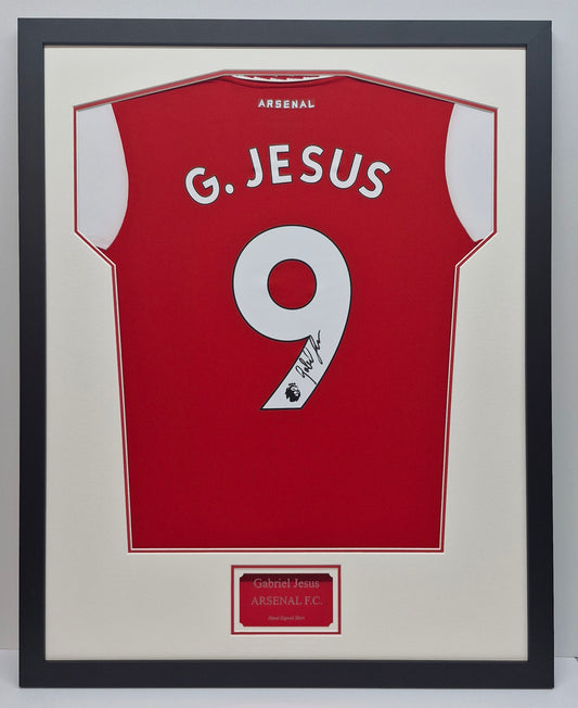 Gabriel Jesus Signed Arsenal Shirt Framed.