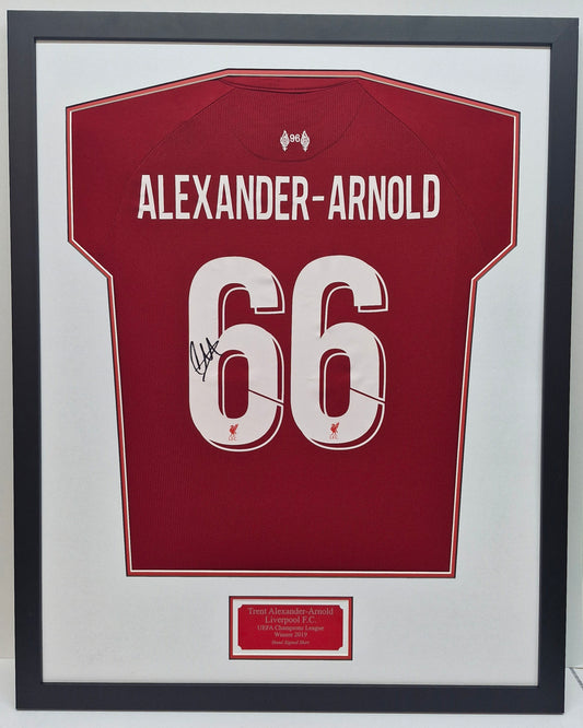 Trent Alexander-Arnold Signed Liverpool Shirt Framed.