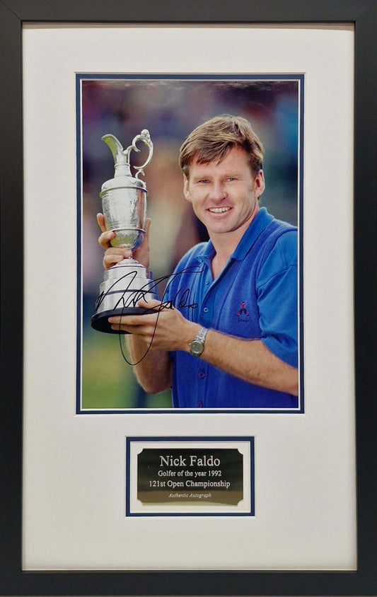 Nick Faldo Signed Photo Framed. Darling Picture Framing