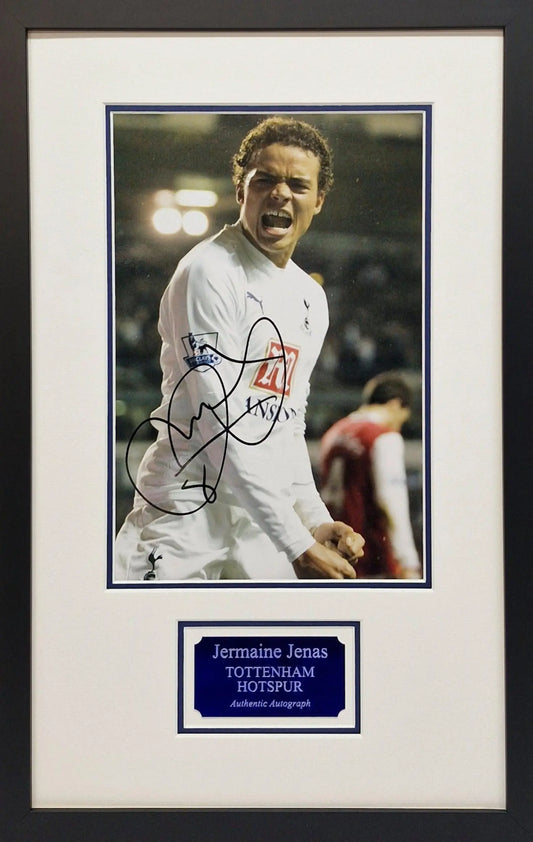 Jermaine Jenas Signed Spurs Photo - Framed with COA - Darling Picture Framing