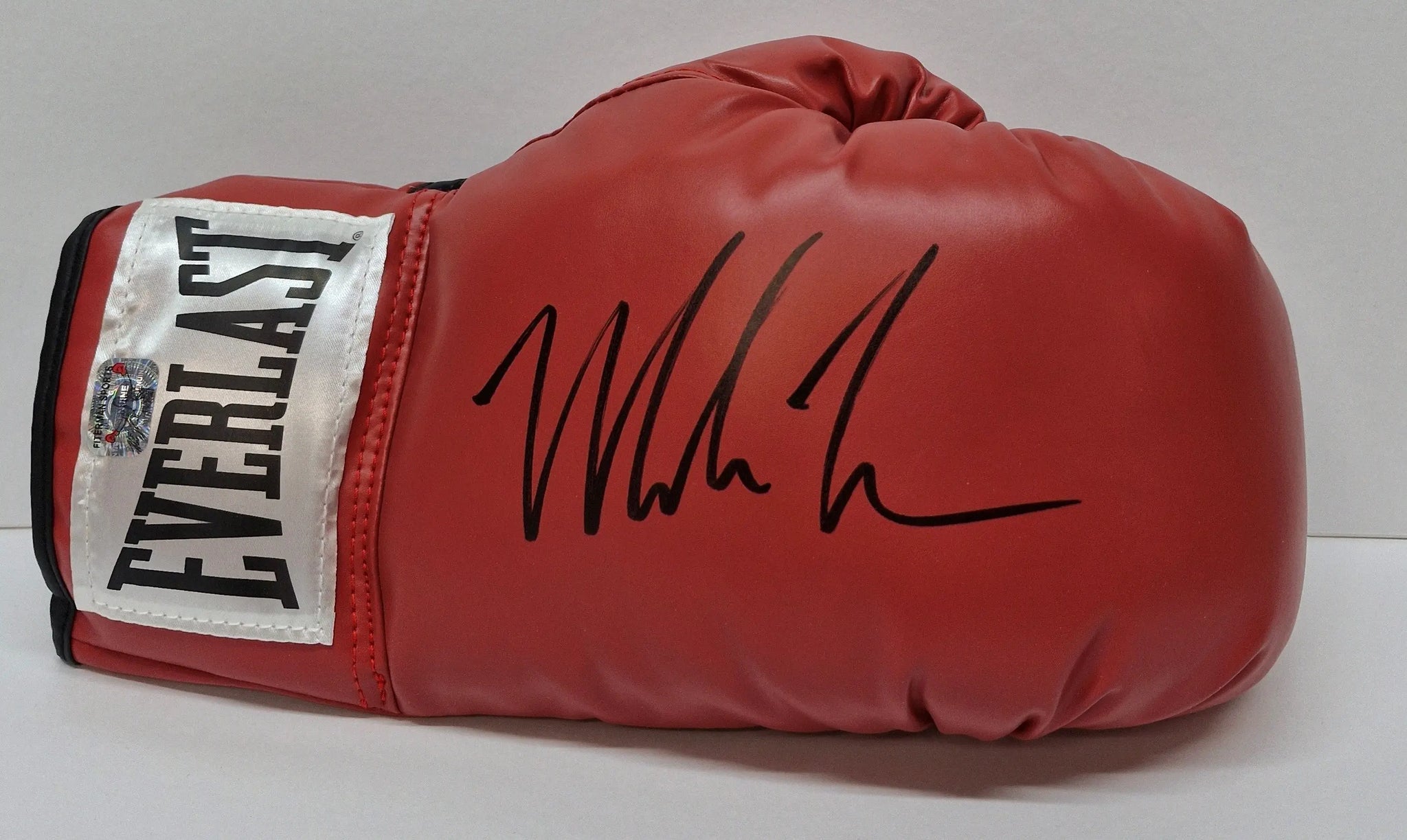 Mike Tyson Signed Boxing Glove Red Everlast - Darling Picture Framing