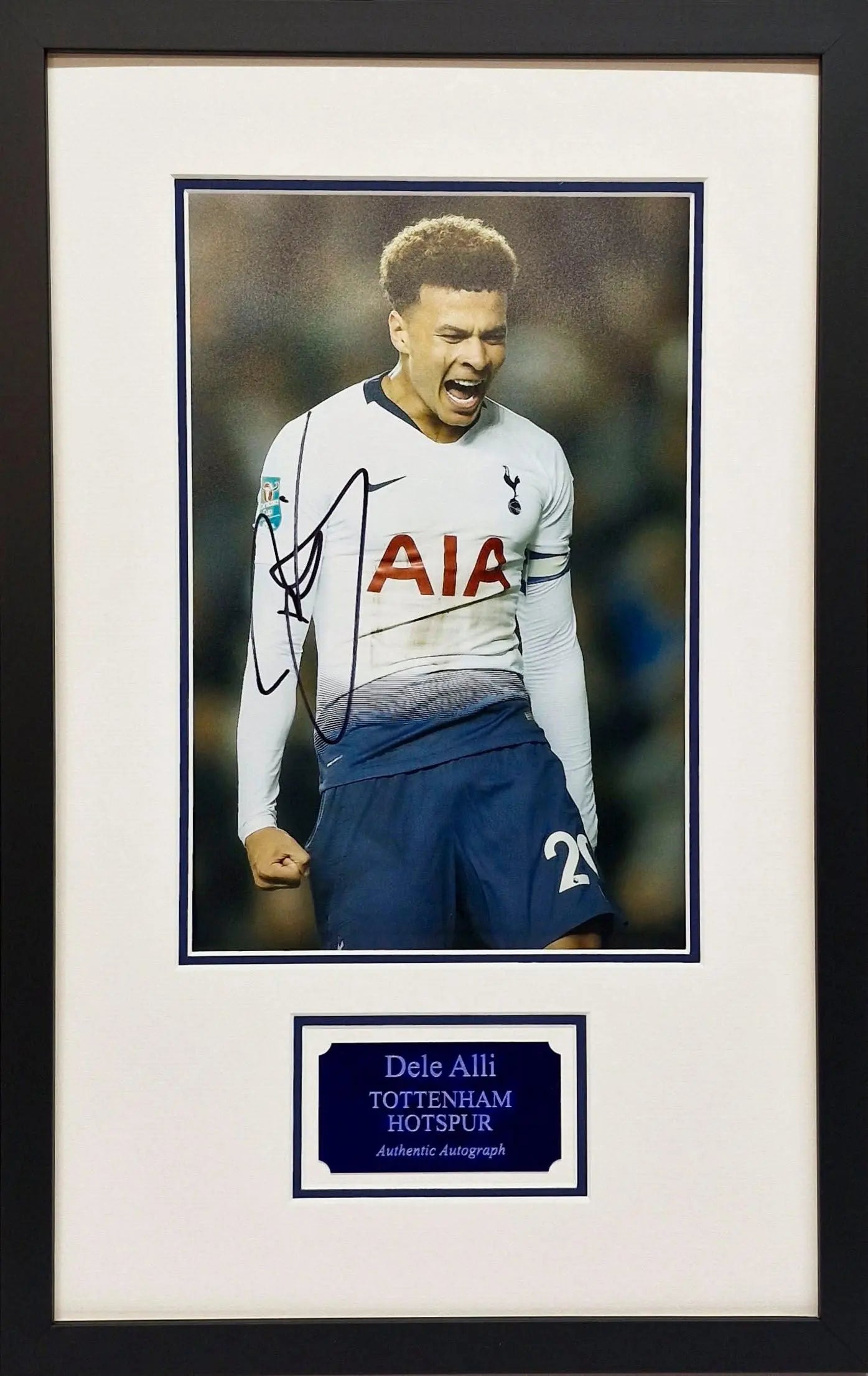 Dele Alli Signed Spurs Photo - Framed with COA - Darling Picture Framing