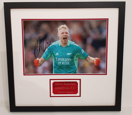 Aaron Ramsdale Signed Arsenal Photo Framed. - Darling Picture Framing