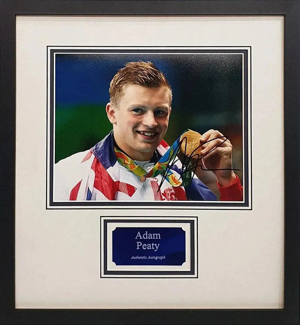 Adam Peaty Signed Photo - Framed with COA - Darling Picture Framing