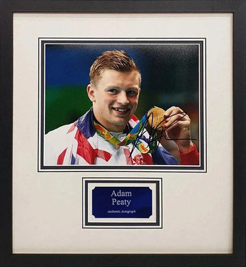 Adam Peaty Signed Photo - Framed with COA - Darling Picture Framing
