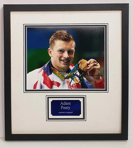 Adam Peaty Signed Photo Framed. - Darling Picture Framing