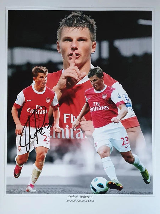 Andrei Arshavin Signed Arsenal Photo. - Darling Picture Framing