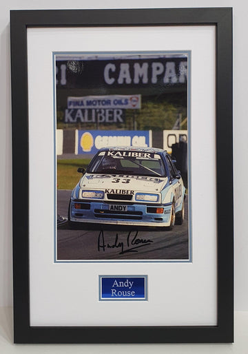 Andy Rouse Sierra RS 500 Cosworth Signed Photo Framed. - Darling Picture Framing