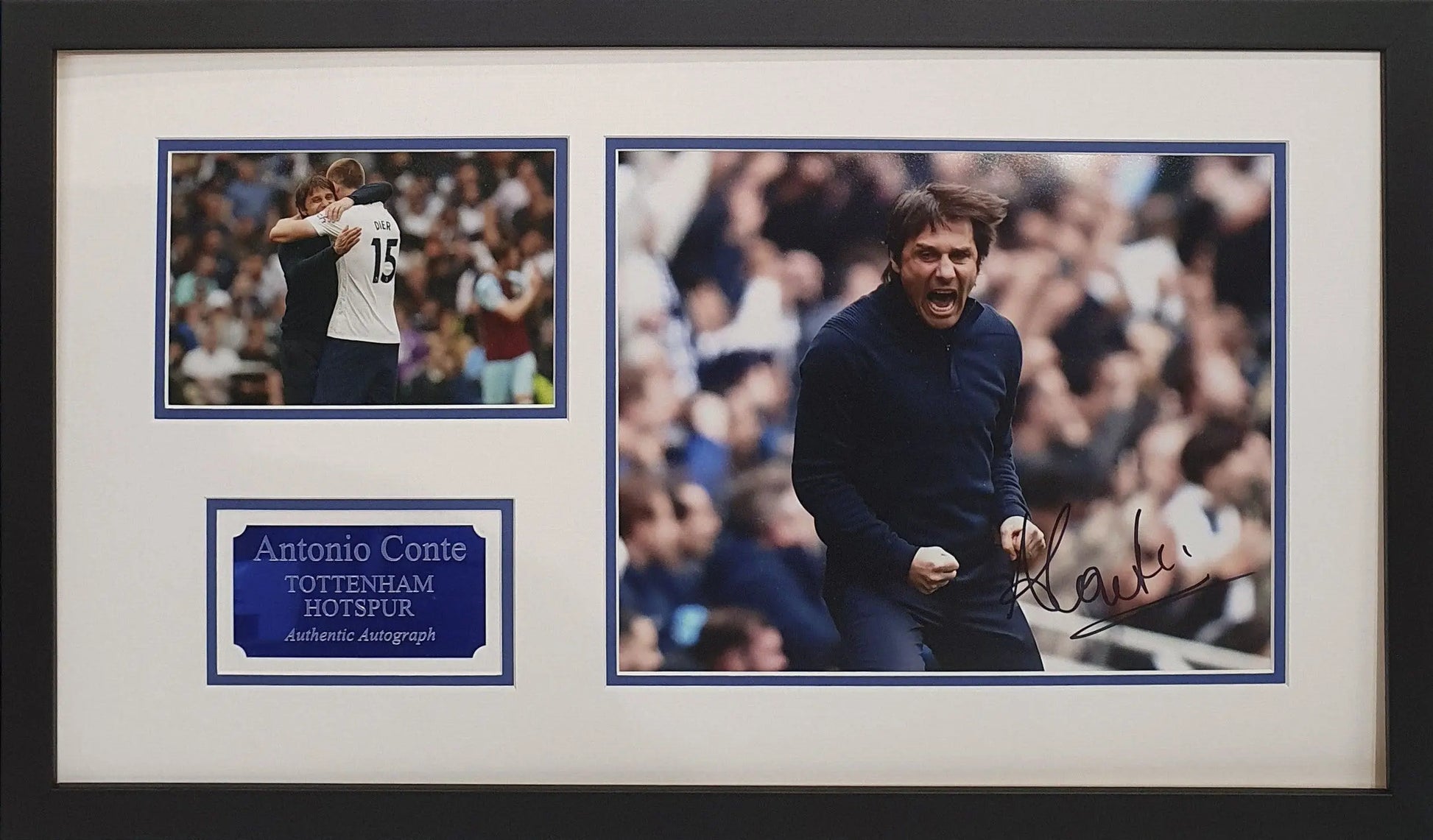 Antonio Conte Signed Spurs Photo - Framed with COA - Darling Picture Framing