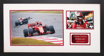 Charles Leclerc Signed Ferrari F1 Photo - Framed with COA - Darling Picture Framing