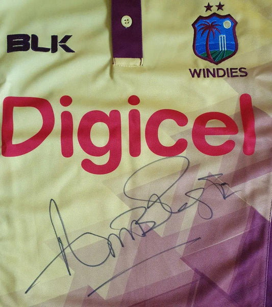 Curtly Ambrose Signed West Indies Cricket Shirt - Darling Picture Framing