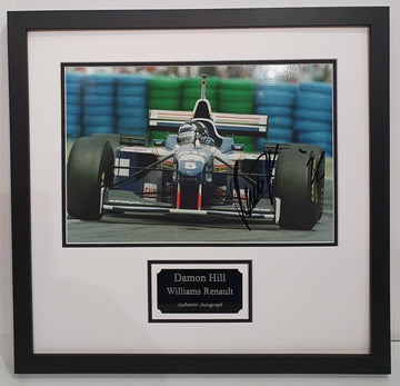 Damon Hill Signed Williams Renault F1 Photo Framed. - Darling Picture Framing