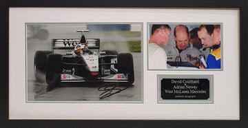 David Coulthard & Adrian Newey Signed McLaren F1 Photos - Framed with COA - Darling Picture Framing