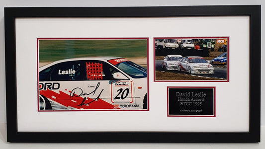 David Leslie Signed BTCC Honda Photo Framed. - Darling Picture Framing