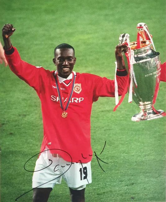 Dwight Yorke Signed Manchester United Photo. - Darling Picture Framing