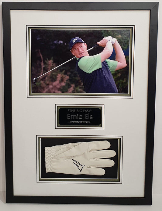 Ernie Els Signed Golf Glove Framed. - Darling Picture Framing