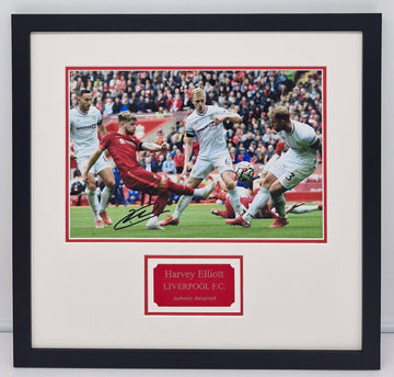 Harvey Elliott Signed Liverpool Photo Framed. - Darling Picture Framing