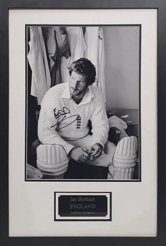 Ian Botham Signed England Photo - Framed with COA - Darling Picture Framing