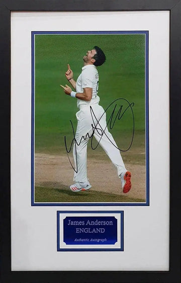 James Anderson Signed England Photo - Framed with COA - Darling Picture Framing