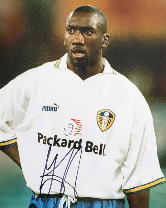 Jimmy Floyd Hasselbaink Signed Leeds Photo. - Darling Picture Framing