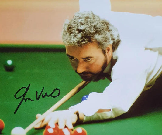 John Virgo Signed Snooker Photo. - Darling Picture Framing
