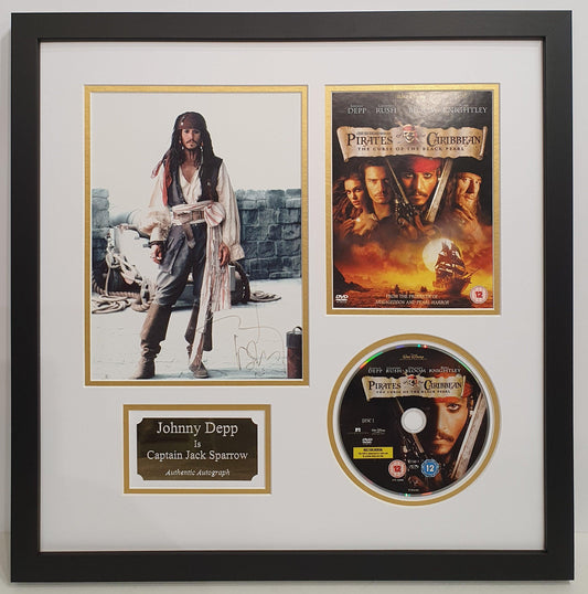 Johnny Depp Signed Jack Sparrow Photo Framed. - Darling Picture Framing