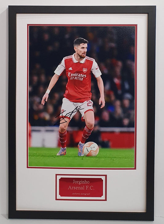 Jorginho Signed Arsenal Photo Framed. - Darling Picture Framing