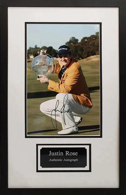 Justin Rose Signed Photo - Framed with COA - Darling Picture Framing