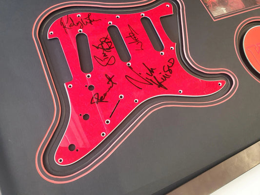 Kaiser Chiefs Signed Guitar Scratch Plate - Framed with COA - Darling Picture Framing