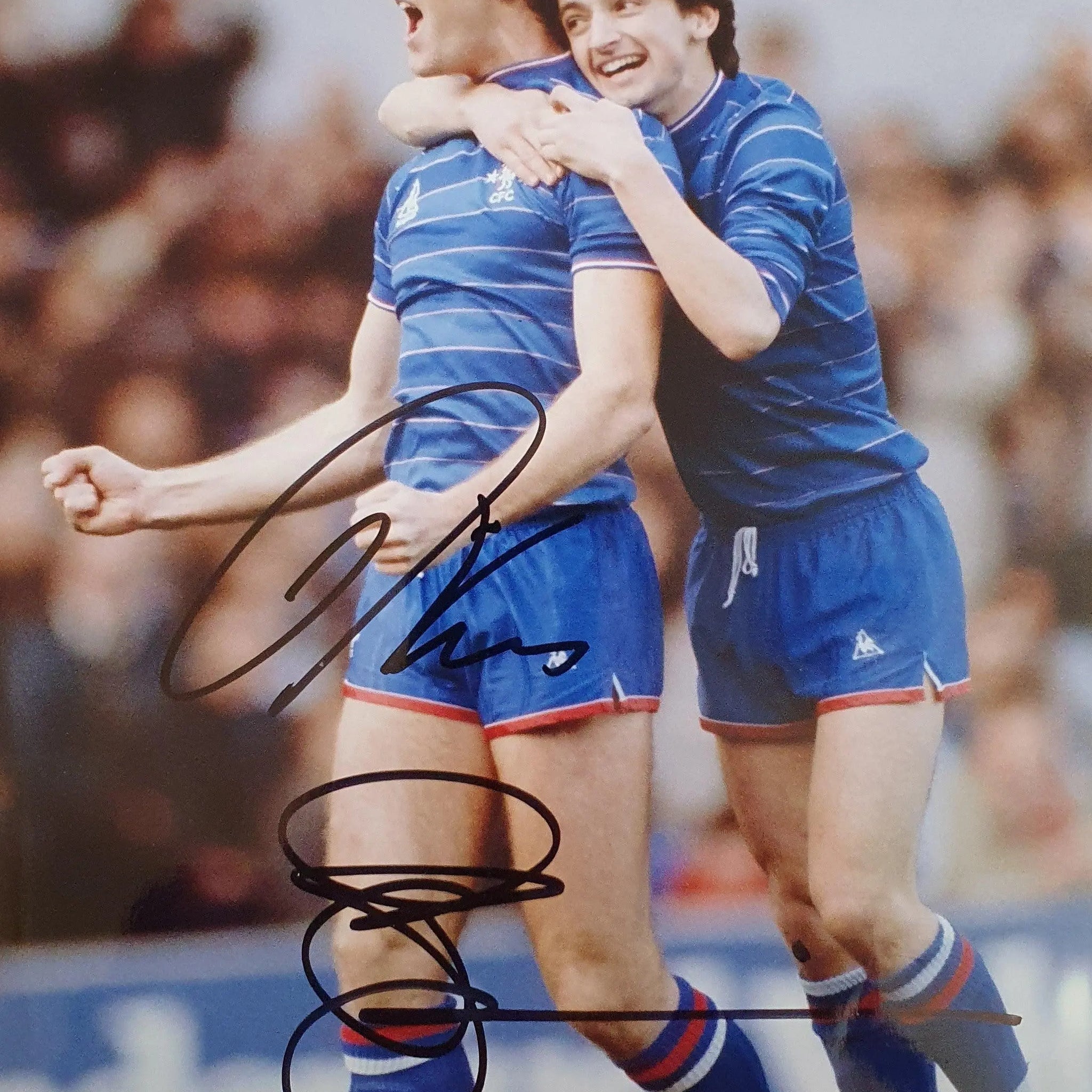 Kerry Dixon & Pat Nevin Signed Chelsea Photo with COA - Darling Picture Framing