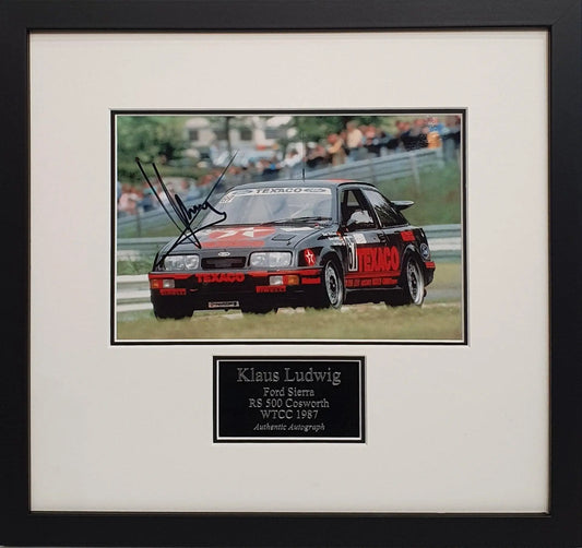 Klaus Ludwig Signed WTCC Photo Framed. - Darling Picture Framing