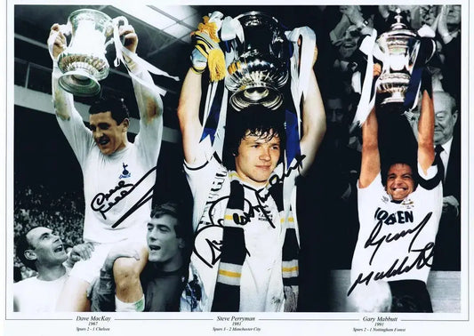Mackay, Perryman & Mabbutt Signed Spurs Photo. - Darling Picture Framing