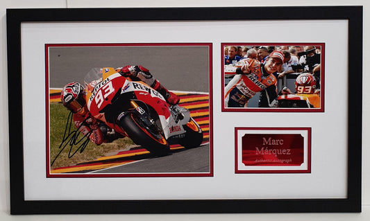 Marc Marquez Signed MotoGP Photo Framed. - Darling Picture Framing