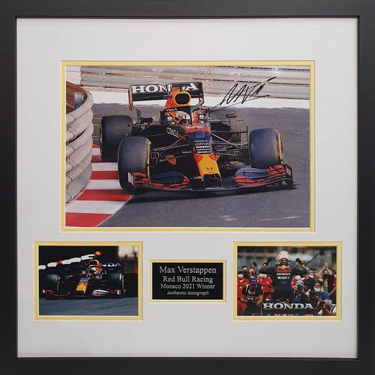 Max Verstappen Signed Red Bull Racing Photo - Framed with COA - Darling Picture Framing