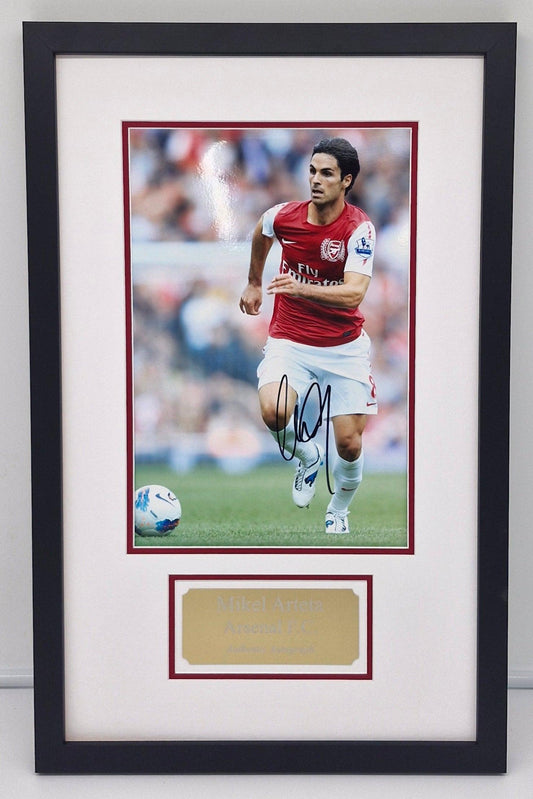 Mikel Arteta Signed Arsenal Photo Framed. - Darling Picture Framing