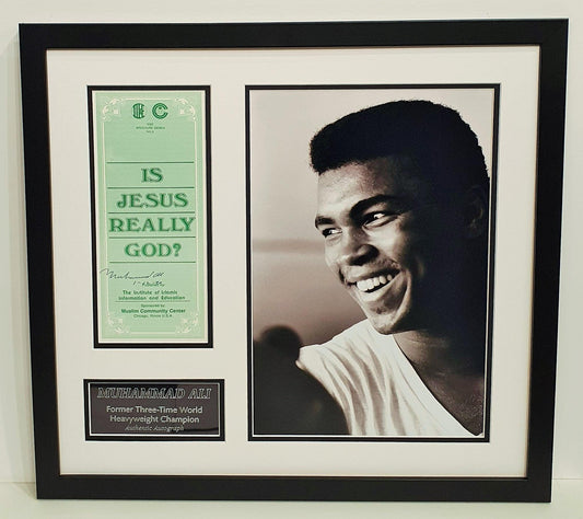 Muhammad Ali Signed Islamic Pamphlet Framed. - Darling Picture Framing