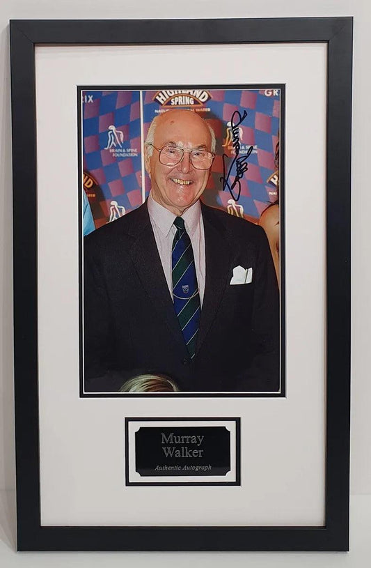Murray Walker Signed Photo Framed. - Darling Picture Framing