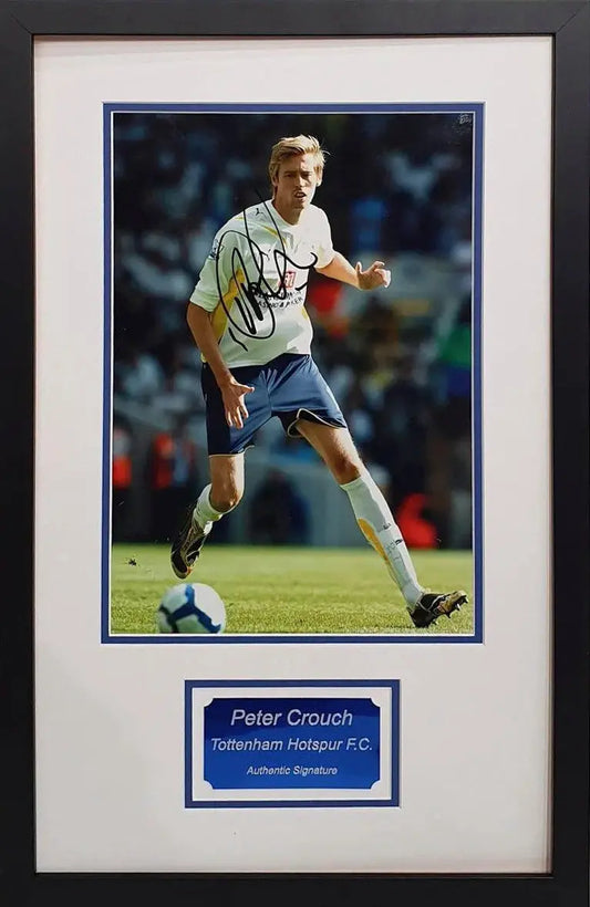Peter Crouch Signed Spurs Photo - Framed with COA - Darling Picture Framing