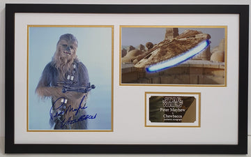 Peter Mayhew Signed Chewbacca Photo Framed. - Darling Picture Framing