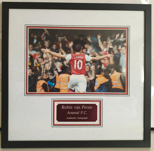 Robin van Persie Signed Arsenal Photo Framed. - Darling Picture Framing