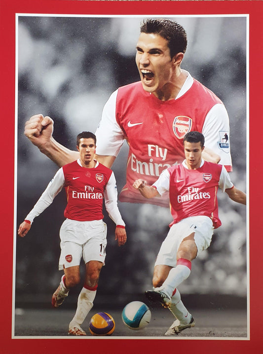 Robin van Persie Unsigned Arsenal Photo. - Darling Picture Framing