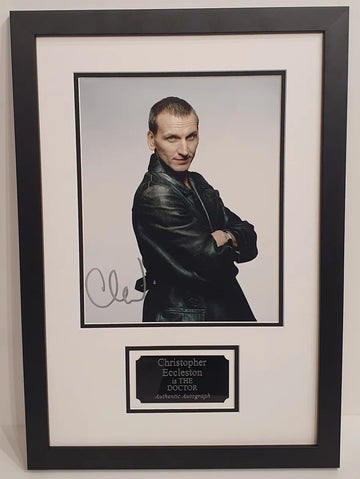 Christopher Eccleston Signed Dr Who Photo Framed.