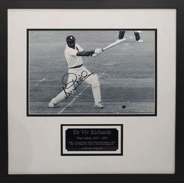 Sir Viv Richards Signed West Indies Photo Framed. Darling Picture Framing