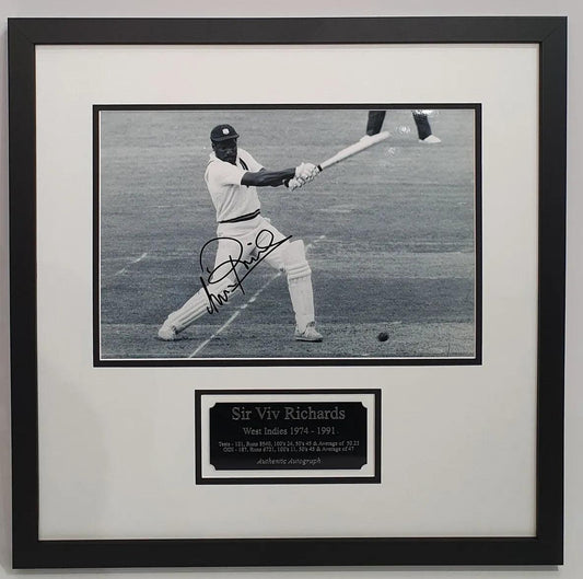 Sir Viv Richards Signed West Indies Photo Framed. - Darling Picture Framing