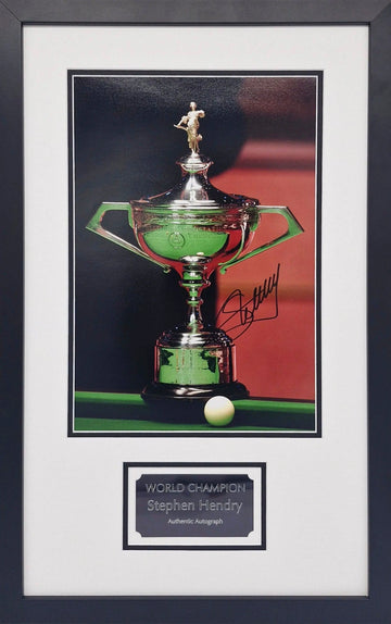 Steven Hendry Signed Snooker Photo - Framed with COA - Darling Picture Framing