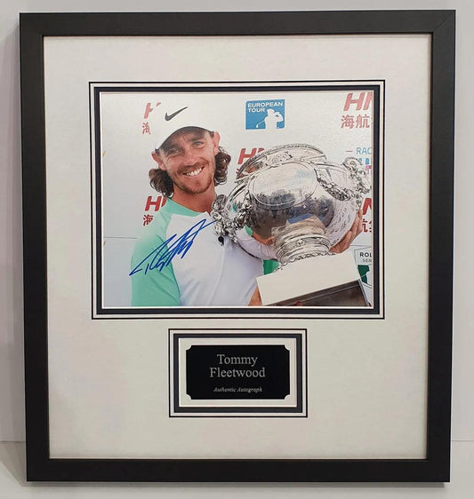 Tommy Fleetwood Signed Photo Framed. - Darling Picture Framing