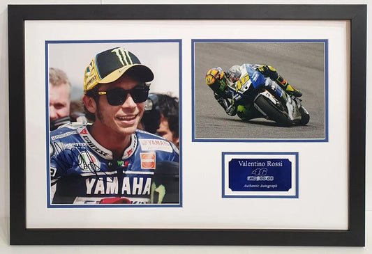 Valentino Rossi Signed MotoGP Photo Framed. - Darling Picture Framing